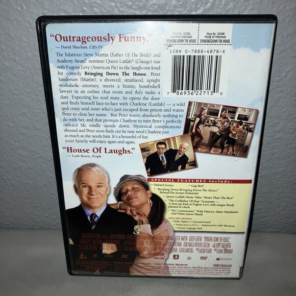 Dvd Case Only Bringing Down the House Touchstone Pictures Steve Martin Comedy - Picture 2 of 3